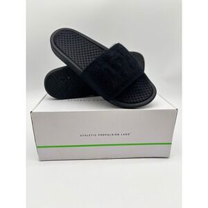 APL Athletic Propulsion Labs TechLoom Slide Black Fuzzy Mens Size 12